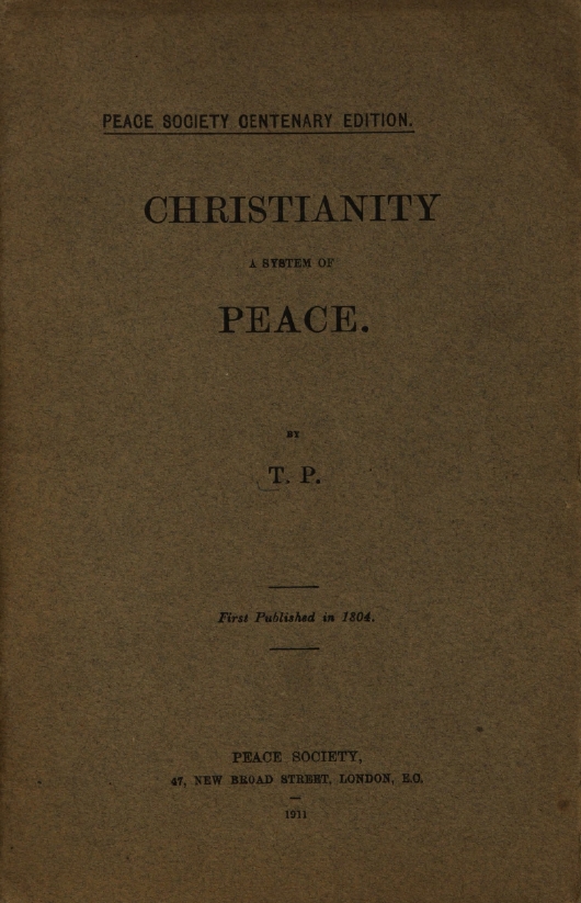 Book Cover of CHRISTIANITY, A SYSTEM OF PEACE