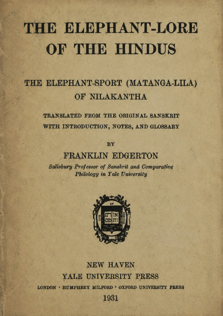 Book Cover of THE ELEPHANT-LORE OF THE HINDUS