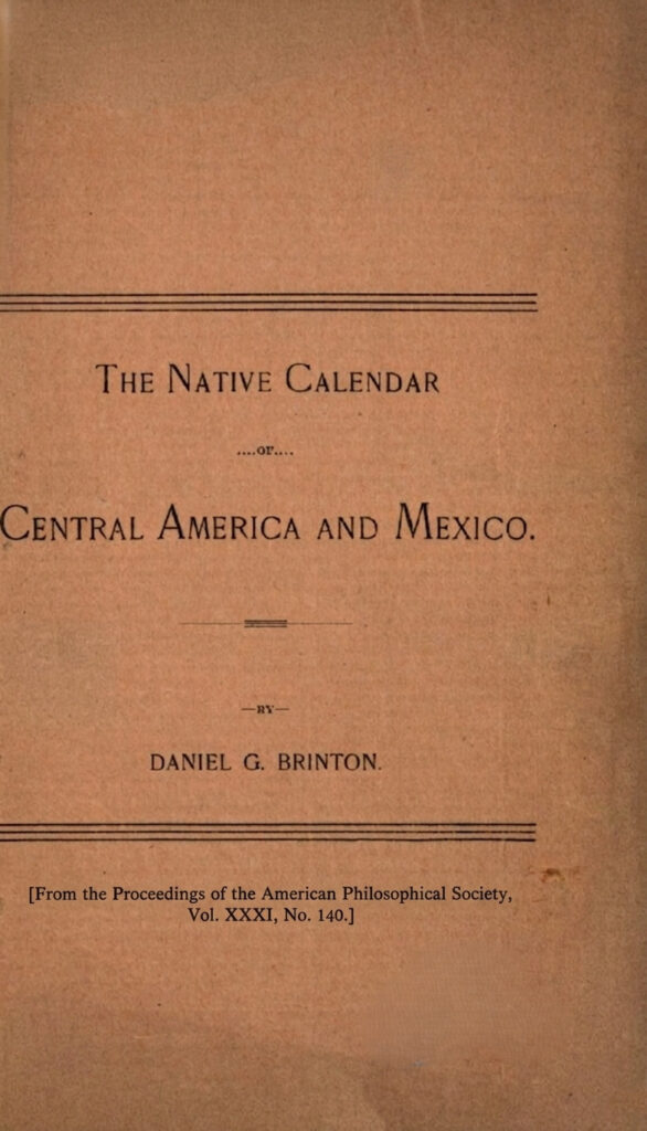 Book Cover of THE NATIVE CALENDAL OF CENTRAL AMERICA AND MEXICO