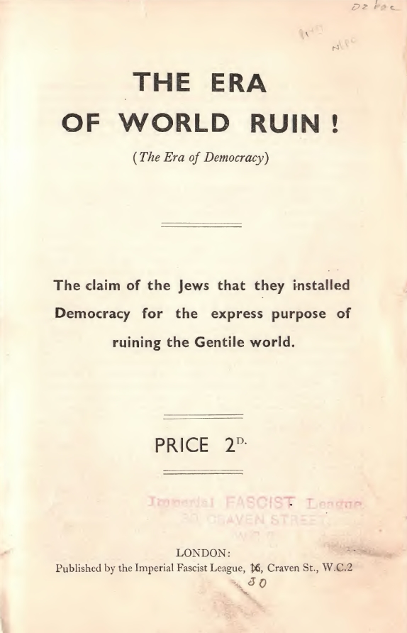 Book Cover of THE ERA OF WORLD RUIN ! (THE ERA OF DEMOCRACY)