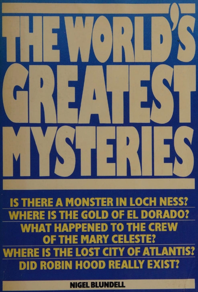 Book Cover of THE WORLD’S GREATEST MYSTERIES