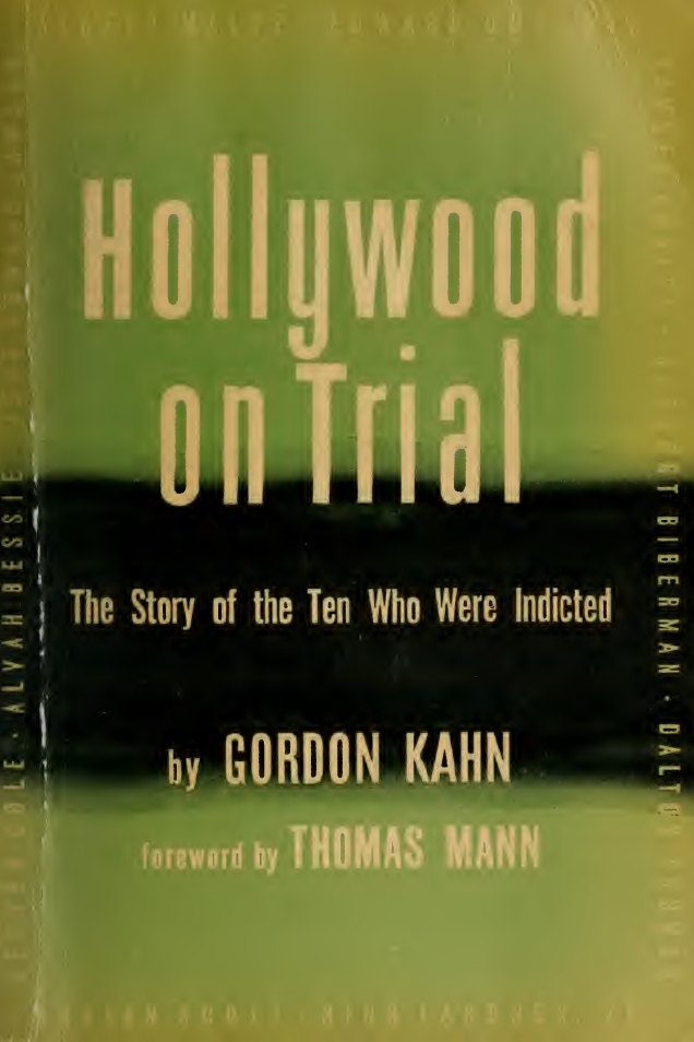 Book Cover of HOLLYWOOD ON TRIAL: THE STORY OF THE 10 WHO WERE INDICTED