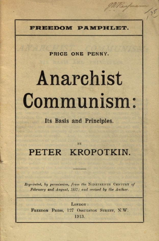 Book Cover of ANARCHIST COMMUNISM: ITS BASIS AND PRINCIPLES