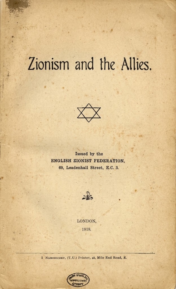 Book Cover of ZIONISM AND THE ALLIES