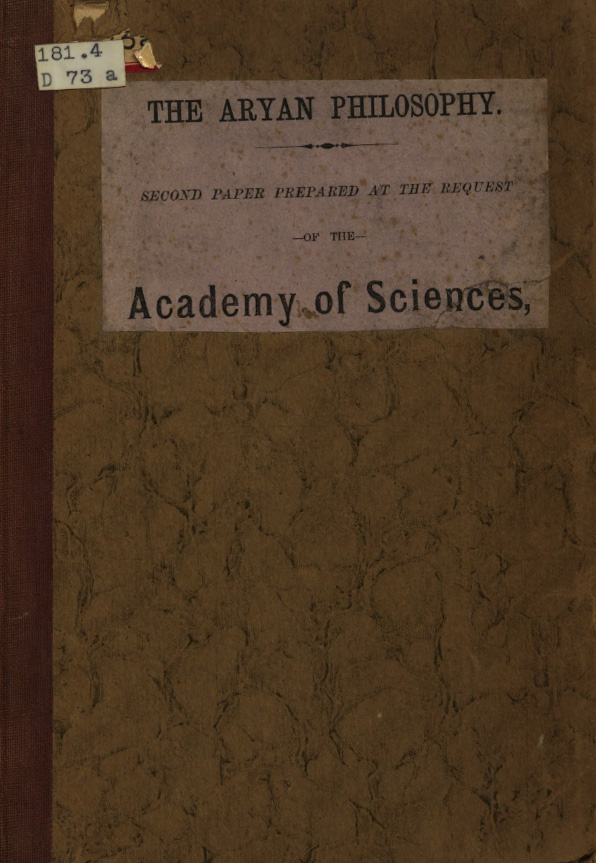 Book Cover of THE ARYAN PHILOSOPHY