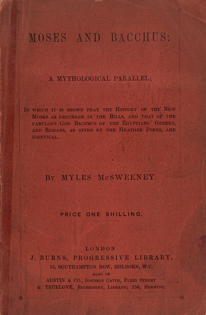 Book Cover of MOSES AND BACCHUS: A MYTHOLOGICAL PARALLEL