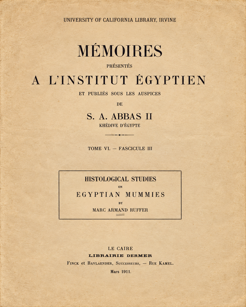 Book Cover of HISTOLOGICAL STUDIES ON EGYPTIAN MUMMIES