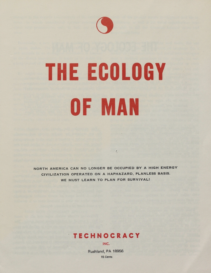 Book Cover of THE ECOLOGY OF MAN