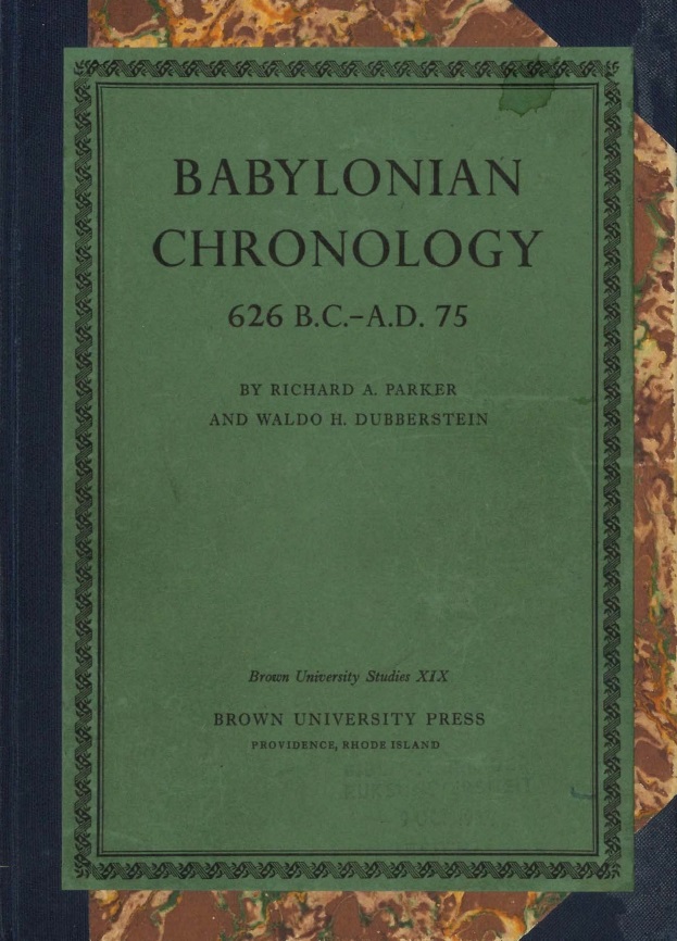 Book Cover of BABYLONIAN CHRONOLOGY 626 B.C. – A.D. 75