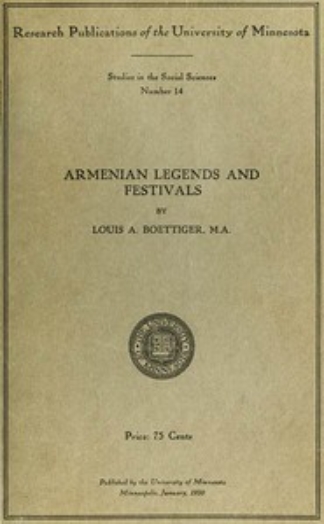 Book Cover of ARMENIAN LEGENDS AND FESTIVALS