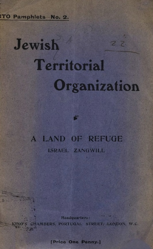 Book Cover of JEWISH TERRITORIAL ORGANIZATION: A LAND OF REFUGE