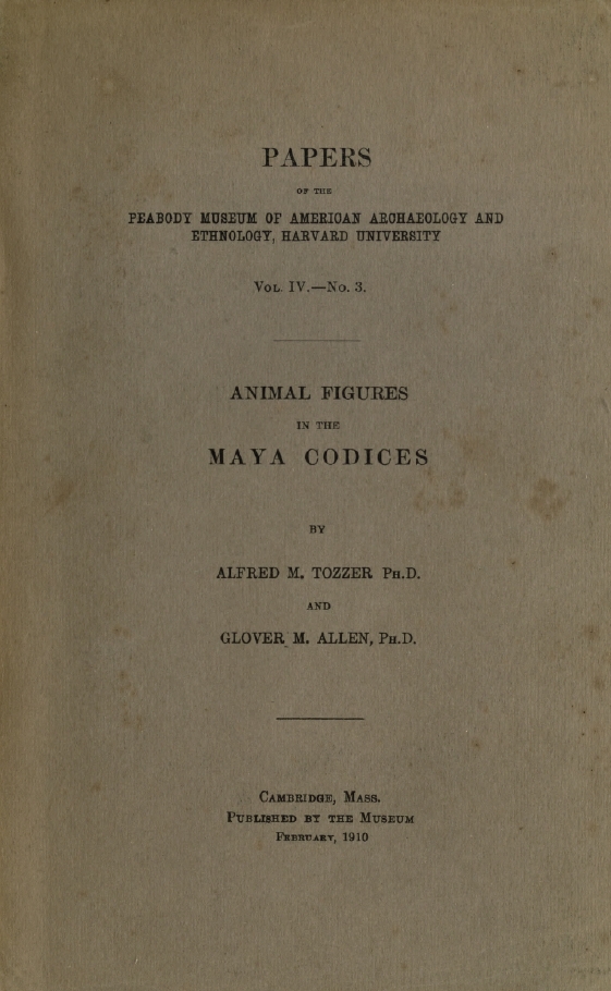 Book Cover of ANIMAL FIGURES IN THE MAYA CODICES