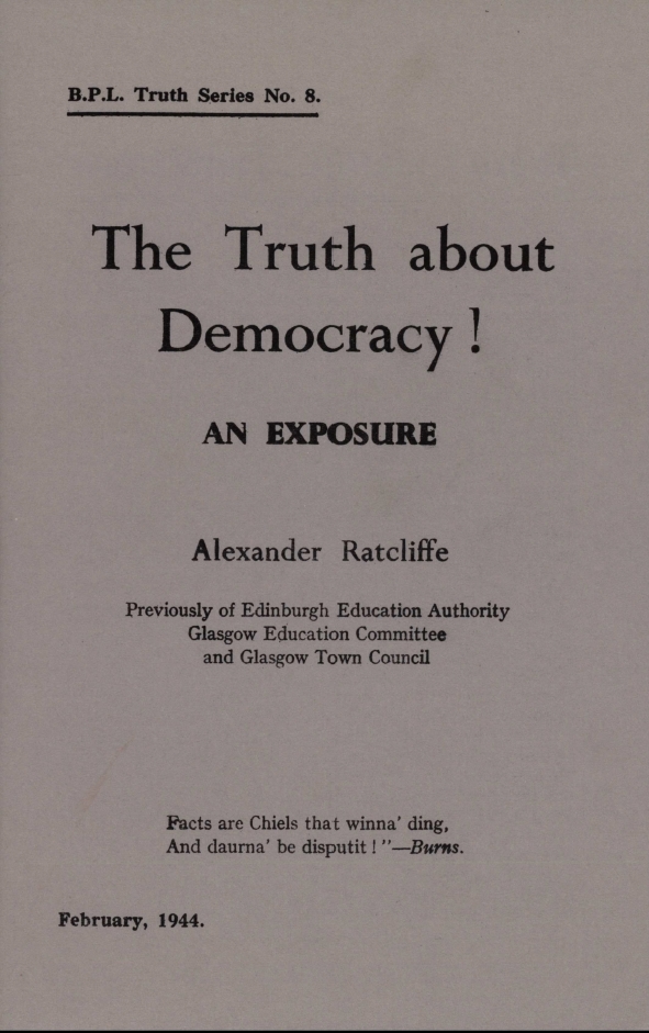 Book Cover of THE TRUTH ABOUT DEMOCRACY!: AN EXPOSURE