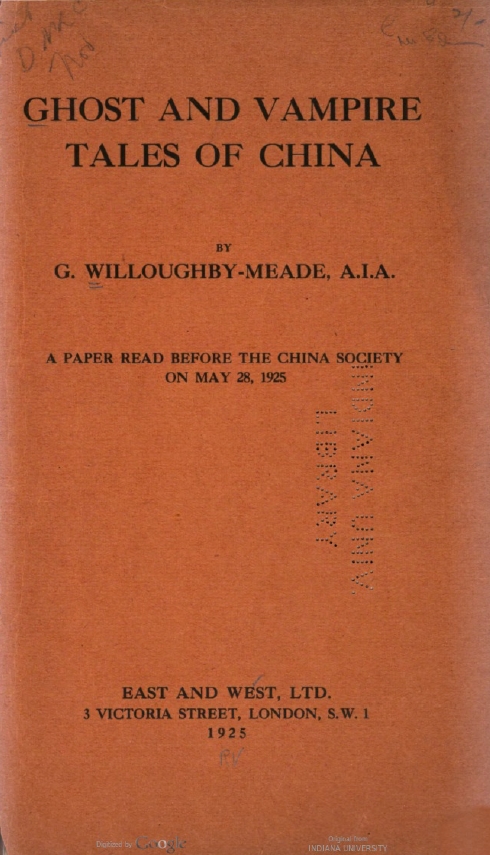 Book Cover of GHOST AND VAMPIRE TALES OF CHINA