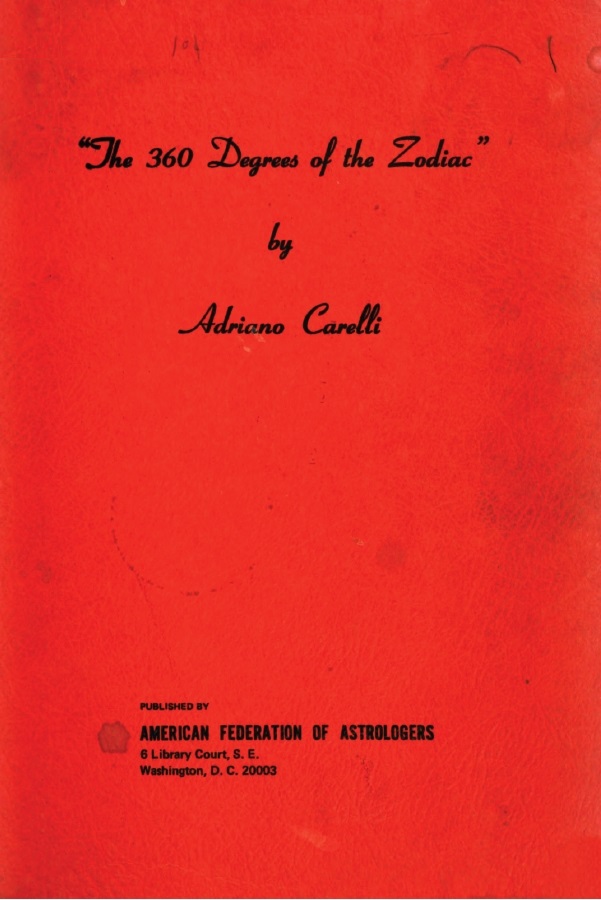 Book Cover of THE 360 DEGREES OF THE ZODIAC