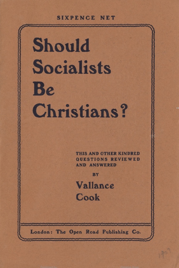 Book Cover of SHOULD SOCIALISTS BE CHRISTIAN?