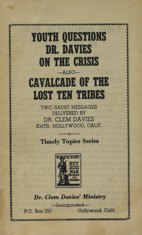 Book Cover of CAVALCADE OF THE LOST TEN TRIBES