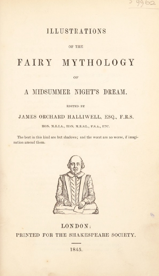 Book Cover of ILLUSTRATIONS OF THE FAIRY MYTHOLOGY OF A MIDSUMMER NIGHT’S DREAM