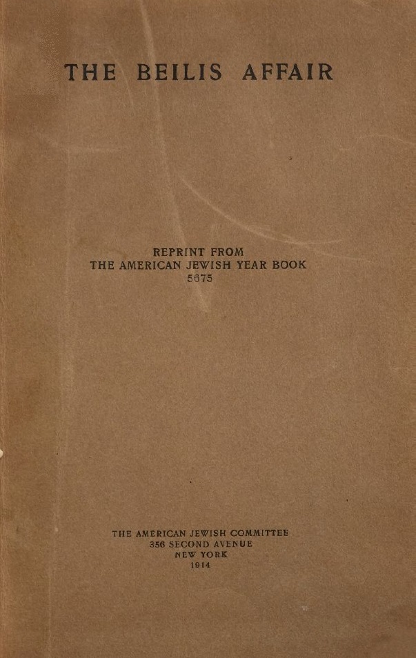 Book Cover of THE BEILIS AFFAIR
