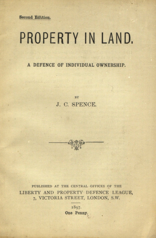Book Cover of PROPERTY IN LAND: A DEFENCE OF INDIVIDUAL OWNERSHIP