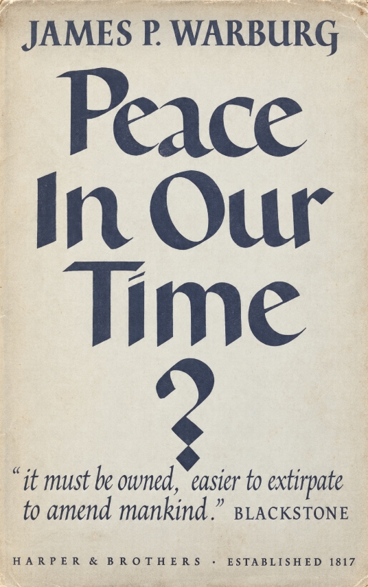 Book Cover of PEACE IN OUR TIME ?