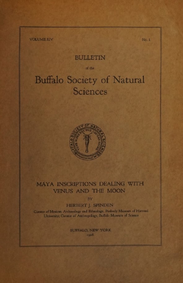 Book Cover of MAYA INSCRIPTIONS DEALING WITH VENUS AND THE MOON