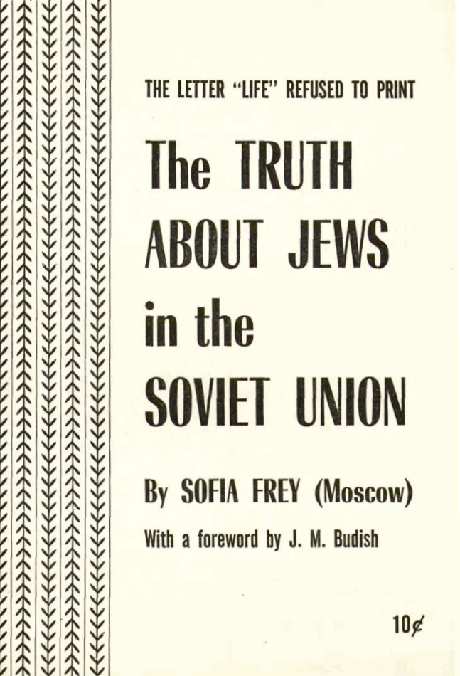 Book Cover of THE TRUTH ABOUT JEWS IN THE SOVIET UNION: THE LETTER LIFE REFUSED TO PRINT