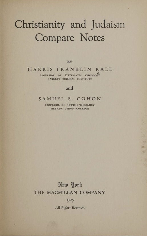 Book Cover of CHRISTIANITY AND JUDAISM COMPARE NOTES