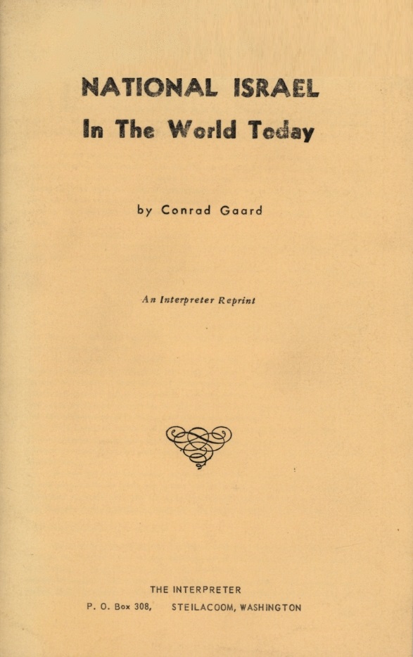 Book Cover of NATIONAL ISRAEL IN THE WORLD TODAY