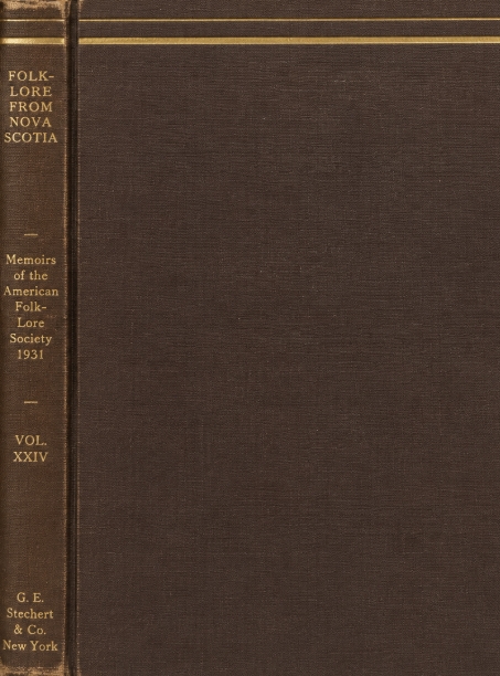 Book Cover of FOLKLORE FROM NOVA SCOTIA