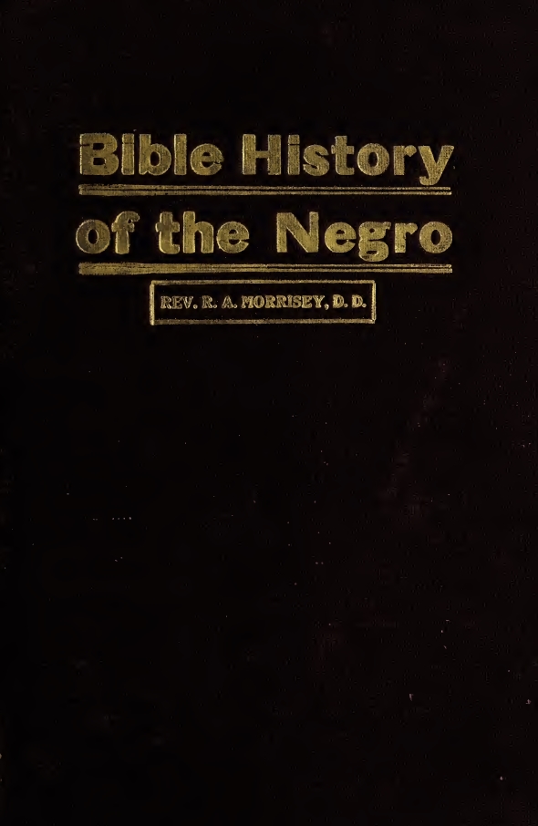 Book Cover of BIBLE HISTORY OF THE NEGRO