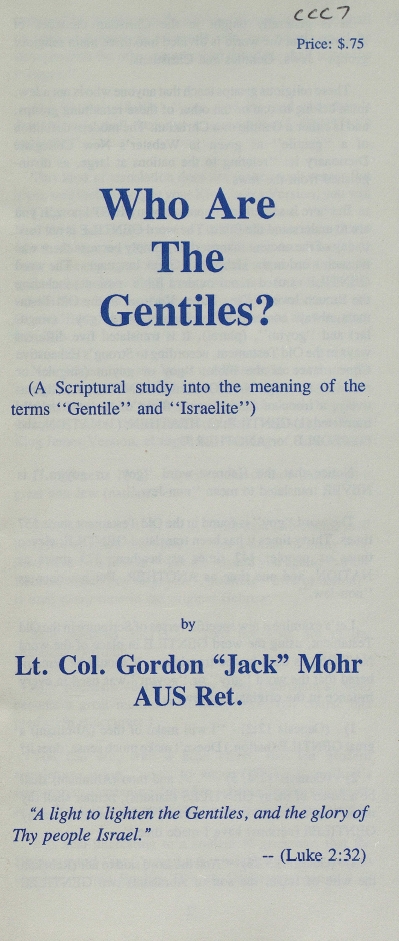 Book Cover of WHO ARE THE GENTILES?