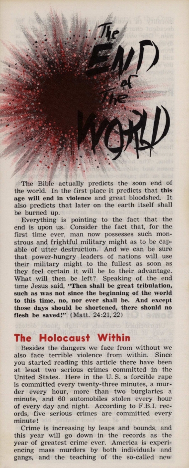 Book Cover of THE END OF THE WORLD