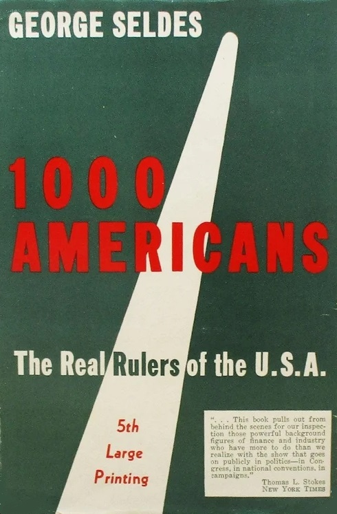Book Cover of ONE THOUSAND AMERICANS: THE REAL RULERS OF THE U.S.A.