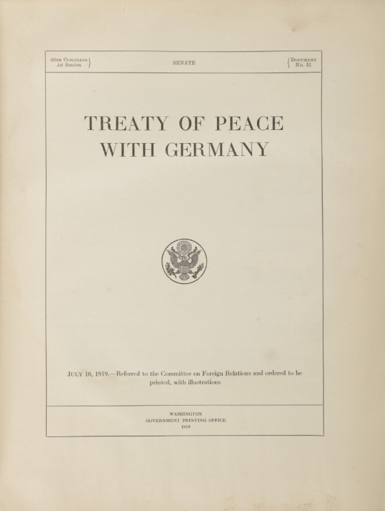 Book Cover of TREATY OF PEACE WITH GERMANY (TREATY OF VERSAILLES)