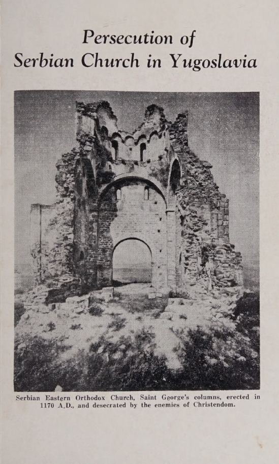 Book Cover of PERSECUTION OF SERBIAN CHURCH IN YUGOSLAVIA