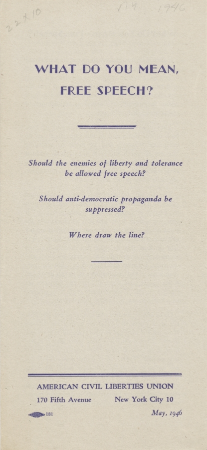 Book Cover of WHAT DO YOU MEAN, FREE SPEECH?