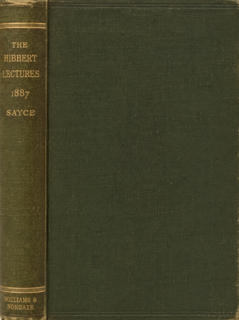 Book Cover of LECTURES ON THE ORIGIN AND GROWTH OF RELIGION; AS ILLUSTRATED BY THE RELIGION OF THE ANCIENT BABYLONIANS
