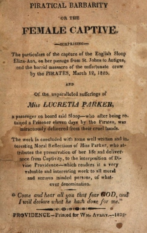 Book Cover of PIRATICAL BARBARITY; OR, THE FEMALE CAPTIVE