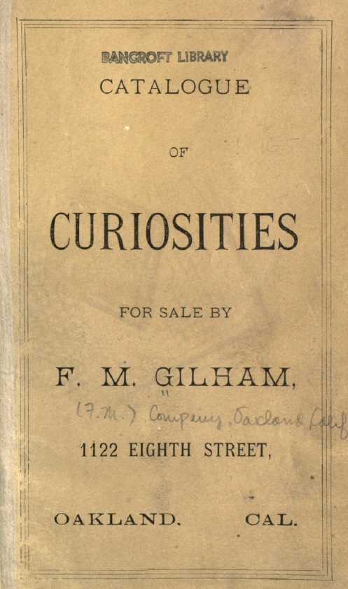 Book Cover of CATALOGUE OF CURIOSITIES