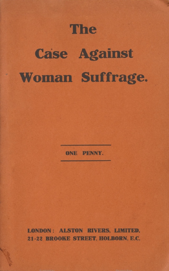 Book Cover of THE CASE AGAINST WOMAN SUFFRAGE