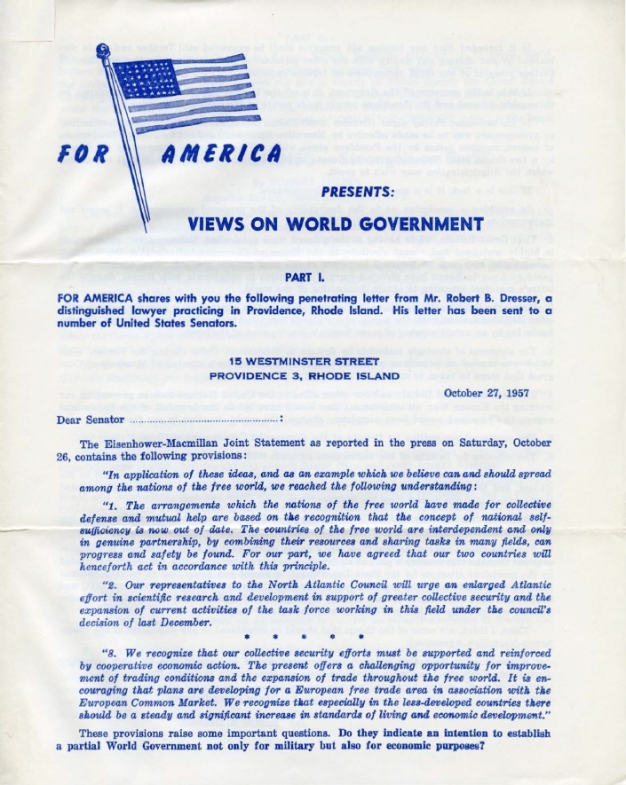 Book Cover of VIEWS ON WORLD GOVERNMENT