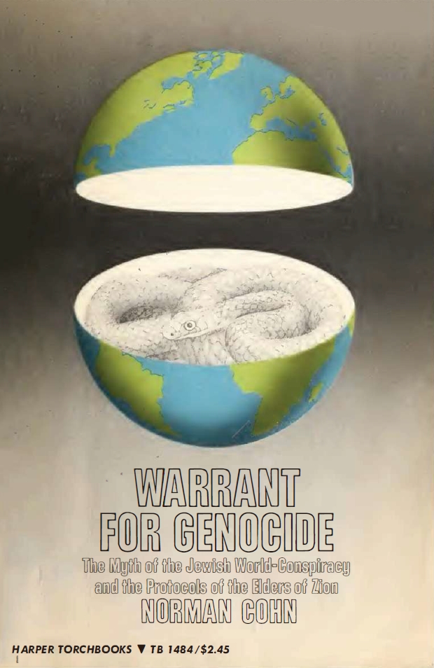 Book Cover of WARRANT FOR GENOCIDE: THE MYTH OF THE JEWISH WORLD-CONSPIRACY AND THE PROTOCOLS OF THE ELDERS OF ZION