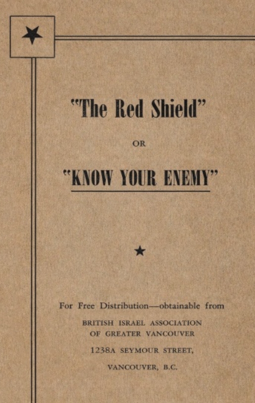 Book Cover of “THE RED SHIELD”; OR, “KNOW YOUR ENEMY”