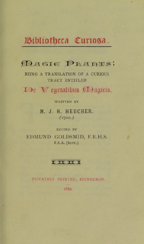Book Cover of MAGIC PLANTS