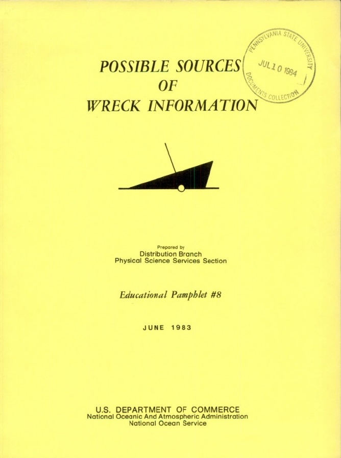 Book Cover of POSSIBLE SOURCES OF WRECK INFORMATION