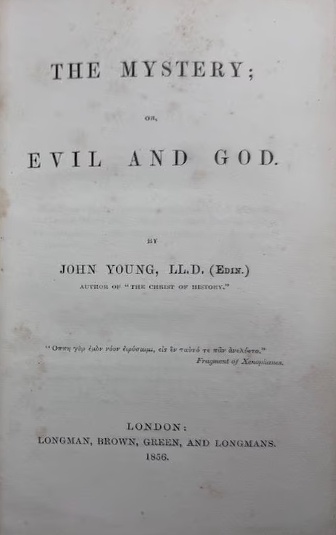 Book Cover of THE MYSTERY; OR, EVIL AND GOD