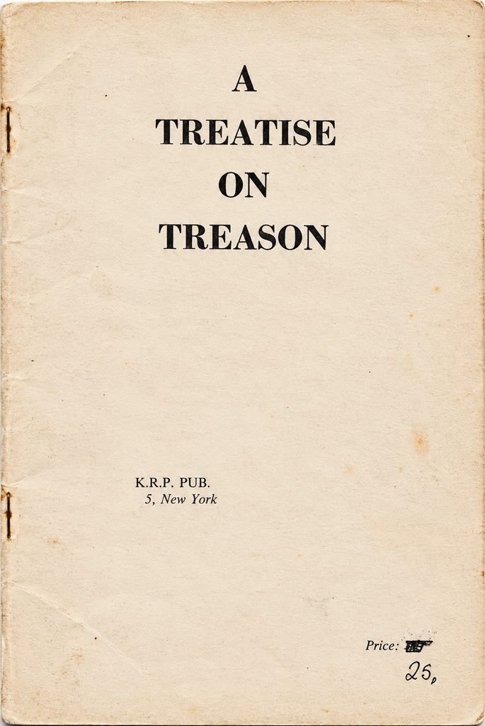 Book Cover of A TREATISE ON TREASON