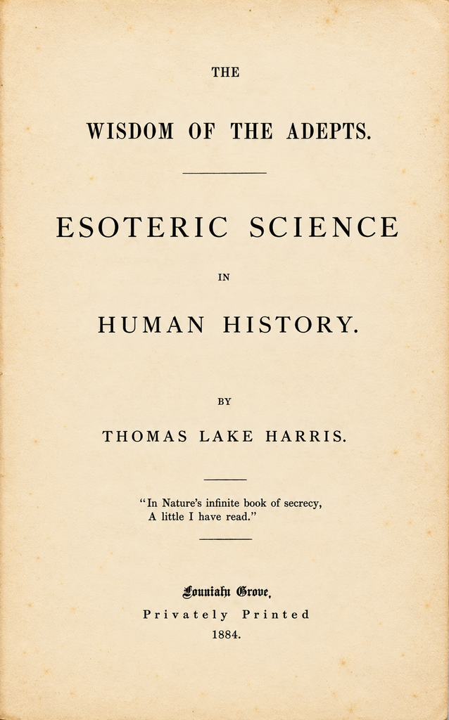 Book Cover of THE WISDOM OF THE ADEPTS: ESOTERIC SCIENCE IN HUMAN HISTORY