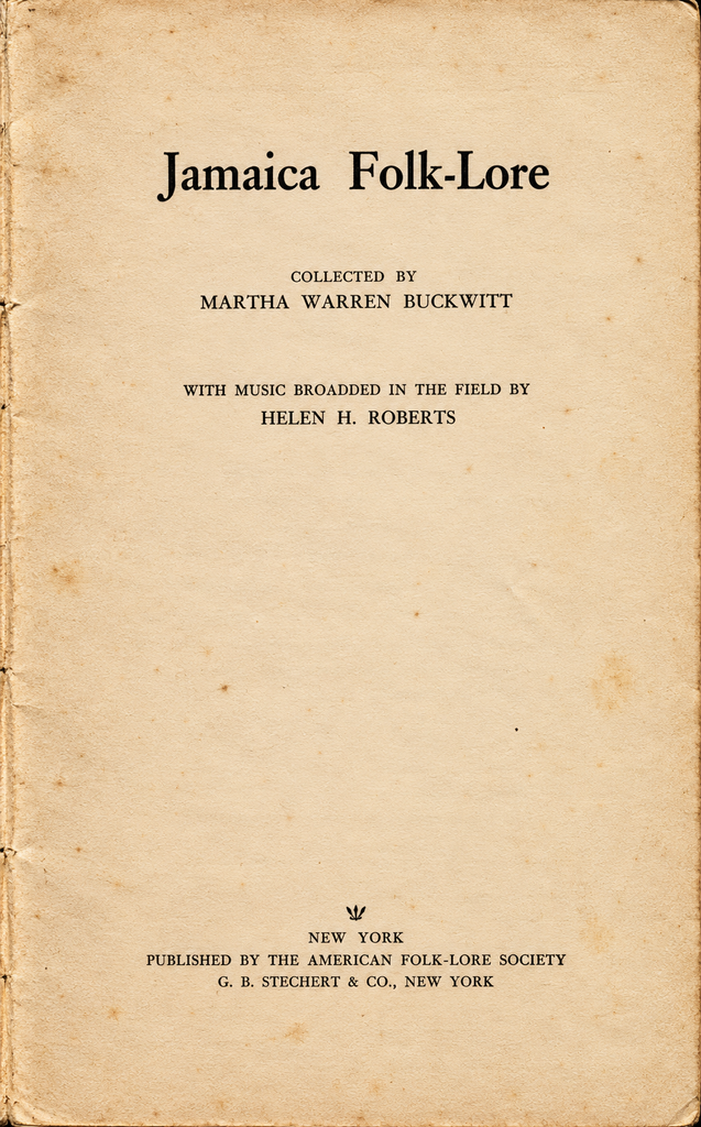 Book Cover of JAMAICA FOLK-LORE